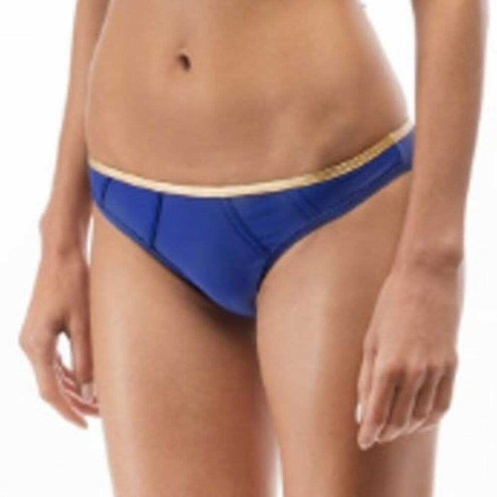 NWT Andrea Iyamah Low Rise Bikini Bottom Royal Blue Women's Size M Beach Swim